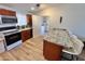 Modern kitchen with granite island and stainless steel appliances at 2057 E Howe Ave, Tempe, AZ 85281