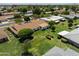 Aerial view showing home's location in a quiet community at 9614 W Greenhurst Dr, Sun City, AZ 85351