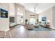 Open living room with vaulted ceilings and neutral decor at 654 S Sabrina --, Mesa, AZ 85208