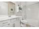 Clean bathroom with white vanity, toilet, and bathtub at 20285 N Winter Escape Ct, Maricopa, AZ 85138