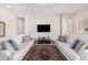 Living room featuring two sofas, a rug, and a mounted television at 20285 N Winter Escape Ct, Maricopa, AZ 85138