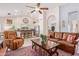 Open living room with a view of the kitchen and island at 4536 E Via Dona Rd, Cave Creek, AZ 85331