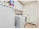 Laundry room with washer, dryer, and extra storage at 4536 E Via Dona Rd, Cave Creek, AZ 85331