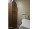 Laundry room with washer, dryer and cabinets at 650 N Hawes Rd # 3404, Mesa, AZ 85207