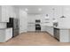 Modern kitchen with white cabinets, stainless steel appliances, and a large island at 7245 S 75Th Dr, Laveen, AZ 85339