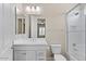 Clean bathroom with a shower/tub combo and vanity at 25807 N 19Th Gln, Phoenix, AZ 85085