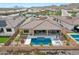 Aerial view of house with pool and landscaping at 15175 S 185Th Ave, Goodyear, AZ 85338