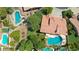 Aerial view showing the house, pool, and backyard at 19422 N 67Th Ln, Glendale, AZ 85308