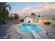 Stunning pool and patio area with a diving board at 5818 N Granite Reef Rd, Scottsdale, AZ 85250