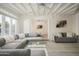 Spacious living room with sectional sofa and views to bedroom at 5818 N Granite Reef Rd, Scottsdale, AZ 85250