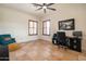 Home office with a desk, chair, and large window at 40105 N 2Nd Way, Phoenix, AZ 85086