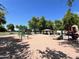 Playground area with multiple playsets and seating at 3407 E Glacier Pl, Chandler, AZ 85249