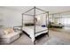 Bedroom with a comfy bed and mirrored closet doors at 5610 S Doubloon Ct # E, Tempe, AZ 85283