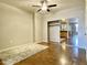 Bright bedroom with mirrored closet and neutral walls at 1701 E Colter St # 141, Phoenix, AZ 85016