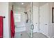 Walk-in shower with glass enclosure and tiled walls at 10611 E Tumbleweed Ave, Mesa, AZ 85212