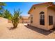 Landscaped backyard with gravel and desert plants at 8814 E Sunnyside Dr, Scottsdale, AZ 85260