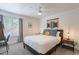 Spacious bedroom with ceiling fan and large closet at 3500 N Hayden Rd # 1005, Scottsdale, AZ 85251