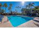 Community pool with plenty of lounge chairs for sunbathing at 3500 N Hayden Rd # 1005, Scottsdale, AZ 85251