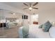 Bright bedroom with mirrored closet doors and king-size bed at 3500 N Hayden Rd # 1005, Scottsdale, AZ 85251