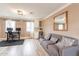Home office with built-in cabinetry and hardwood floors at 8608 E Angus Dr, Scottsdale, AZ 85251