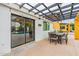 Outdoor patio with dining area and pergola at 8608 E Angus Dr, Scottsdale, AZ 85251