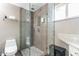 Bathroom with a walk-in shower and modern vanity at 8608 E Angus Dr, Scottsdale, AZ 85251