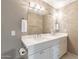 Double vanity bathroom with modern fixtures and finishes at 8608 E Angus Dr, Scottsdale, AZ 85251