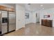 Kitchen with stainless steel refrigerator and pantry at 2343 E Meadow Land Dr, San Tan Valley, AZ 85140