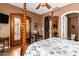 Bedroom with a four-poster bed and private access at 35140 N 52Nd Pl, Cave Creek, AZ 85331
