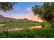 Scenic view of a lake with a golf course and mountain backdrop at 27050 N 103Rd St, Scottsdale, AZ 85262