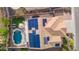 Aerial view of house showing pool, solar panels and backyard at 5116 W Trotter Trl, Phoenix, AZ 85083