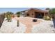Large backyard with a patio and fire pit at 17555 W Dalea Dr, Goodyear, AZ 85338