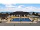 Aerial view showcasing pool, outdoor kitchen, and backyard at 1896 E Cloud Rd, Phoenix, AZ 85086
