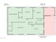 3 bed, 1 bath floor plan with living room and kitchen at 2236 E Nancy Ln, Phoenix, AZ 85042