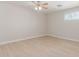 Light and airy bedroom with ceiling fan and window at 9424 N 2Nd Pl, Phoenix, AZ 85020