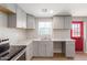 L-shaped kitchen with gray cabinets and modern gas cooktop at 9424 N 2Nd Pl, Phoenix, AZ 85020