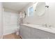 Updated bathroom with a double vanity and granite countertop at 9424 N 2Nd Pl, Phoenix, AZ 85020