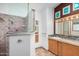 Bathroom with walk-in shower, tiled floor, and modern vanity at 11596 W Sierra Dawn Blvd # 196, Surprise, AZ 85378