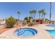 Relaxing hot tub area with surrounding patio furniture at 11596 W Sierra Dawn Blvd # 196, Surprise, AZ 85378