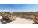 Spacious deck with seating and scenic mountain views at 8157 E Sierra Morena St, Mesa, AZ 85207