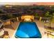 Stunning pool and spa with mountain views and a built-in waterfall feature at 8157 E Sierra Morena St, Mesa, AZ 85207
