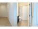 Clean bathroom with shower/tub combo and dark vanity at 2511 W Queen Creek Rd # 417, Chandler, AZ 85248