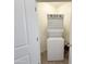 Stackable washer and dryer in a small laundry room at 2511 W Queen Creek Rd # 417, Chandler, AZ 85248