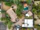 Aerial view of property showing house and pool at 13017 N 61St Pl, Scottsdale, AZ 85254