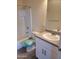 Clean bathroom featuring a bathtub, toilet and vanity at 639 W Pepper Pl # 102, Mesa, AZ 85201