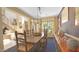 Elegant dining room with hardwood floors and chandelier at 6574 S Crestview Dr, Gilbert, AZ 85298