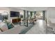 Open concept living room with modern furniture and marble flooring at 5749 S 243Rd Dr, Buckeye, AZ 85326