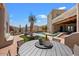 Outdoor dining area with a large table and mountain views at 23832 N 112Th Pl, Scottsdale, AZ 85255