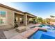 Spacious backyard with a large pool and spa at 26747 N 127Th Dr, Peoria, AZ 85383