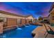 Stunning pool and spa with privacy wall and seating at 26747 N 127Th Dr, Peoria, AZ 85383